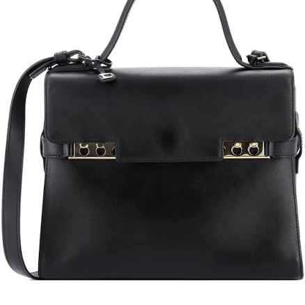 Delvaux MM Tempete Leather Top Handle Bag