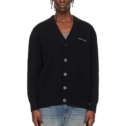 Marine Serre Merino Wool Knit Maxi Cardigan