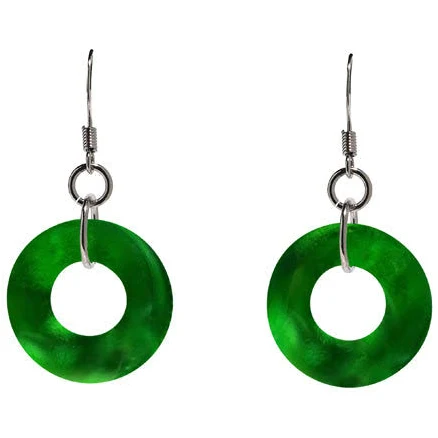 Vintage Inspired Glass Hoop Earrings