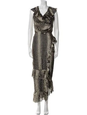 SALONI Anita Stripe Ruffle Dress