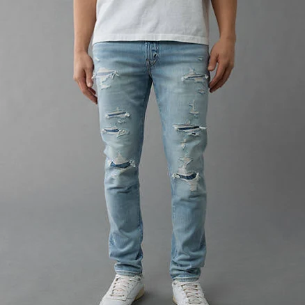 AE Men's AirFlex+ Destroyed Skinny Jeans