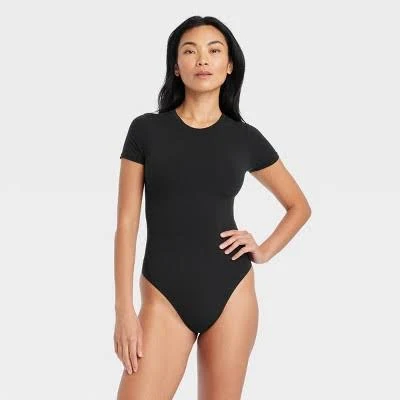 Auden Women's Luxury Collection 4-Way Stretch Short Sleeve Bodysuit