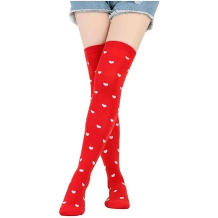 Women's Over Knee Love Pattern Thigh High Socks