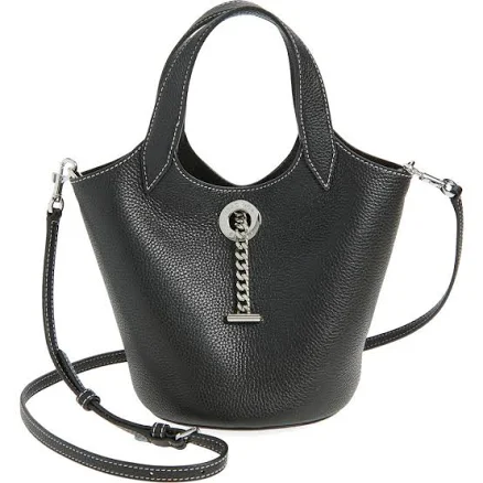Veronica Beard Anchor Leather Top-Handle Crossbody Bag