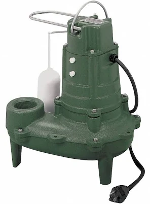 Zoeller 1/2 HP 115V AC Vertical Float Sewage Ejector Pump
