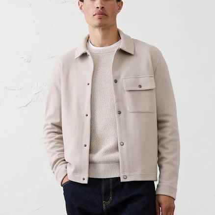 Men's Knit Shirt Jacket
