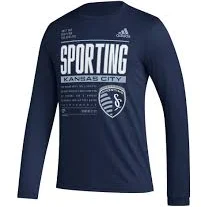 Men's Sporting Kansas City adidas Navy 2023 Club DNA Long Sleeve AEROREADY T-Shirt
