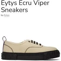 Eytys Men's Cream and Tan Trainers