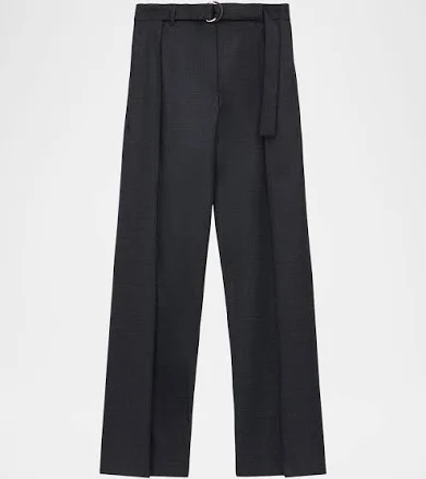 Loewe Women's Pleated Adjustable-belt Wool Trousers