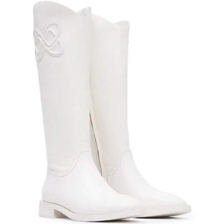 Flat Leather Riding Boots