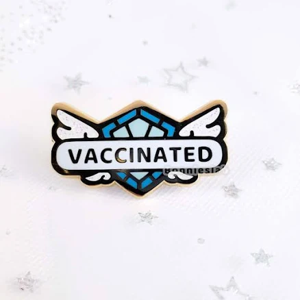Winged Shield Vaccination Enamel Pin