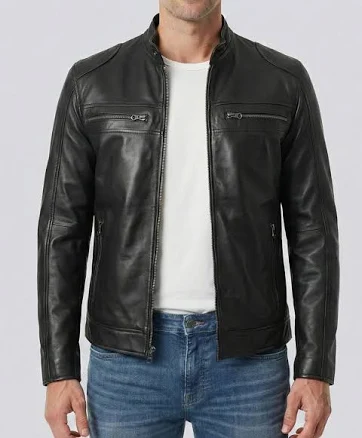 Lambskin Leather Biker Jacket