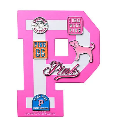 PINK Women's 6-Piece Pin Set