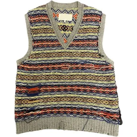 Multicolor Reverse Fair Isle Vest