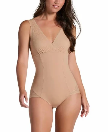 Leonisa Women's Sheer Stripe Bodysuit