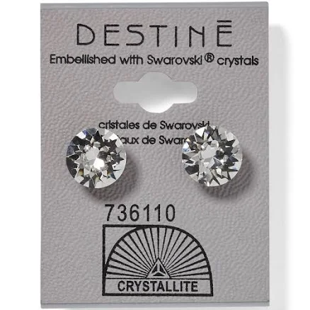 Sally Beauty Crystallite Destine Clear Diamond Cut Earrings