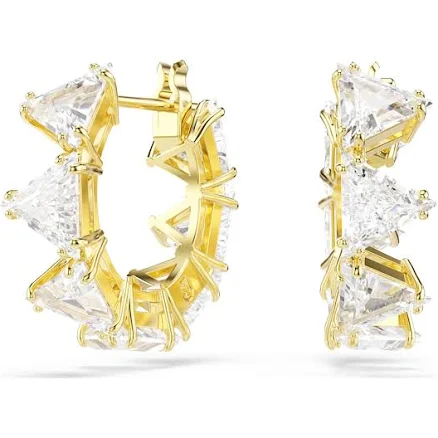 Swarovski Matrix Triangle Cut Gold-Tone Plated Earrings