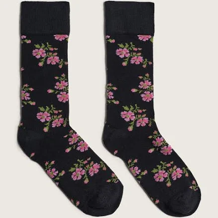 tiny flower jacquard ankle socks