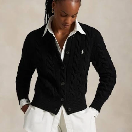 Polo Ralph Lauren Women's Cable Knit Wool & Cashmere Cardigan