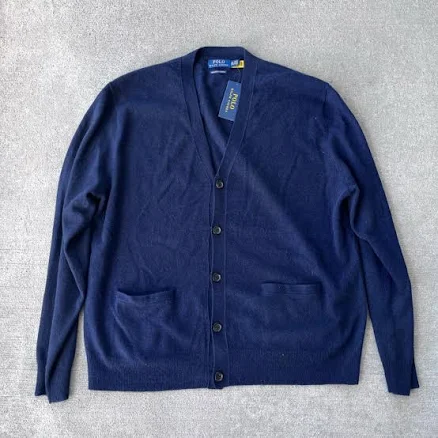 Ralph Lauren Men's Washable Cashmere V-Neck Cardigan