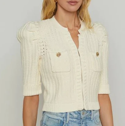 Delilah Crop Textured Cardigan
