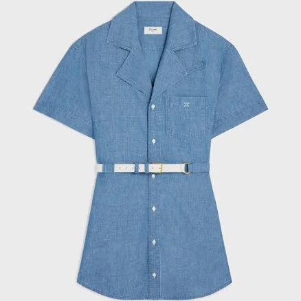 CELINE Women's Cotton Denim Dress