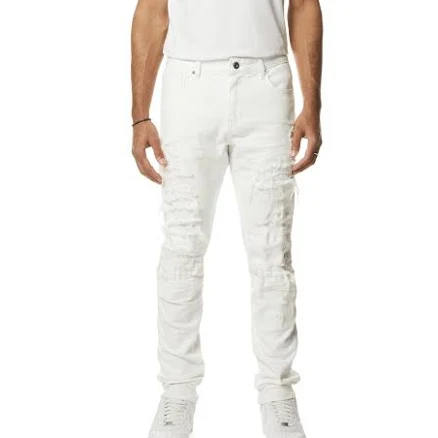 Smoke Rise Men's Essentials Rip & Repair Slim Fit Jeans