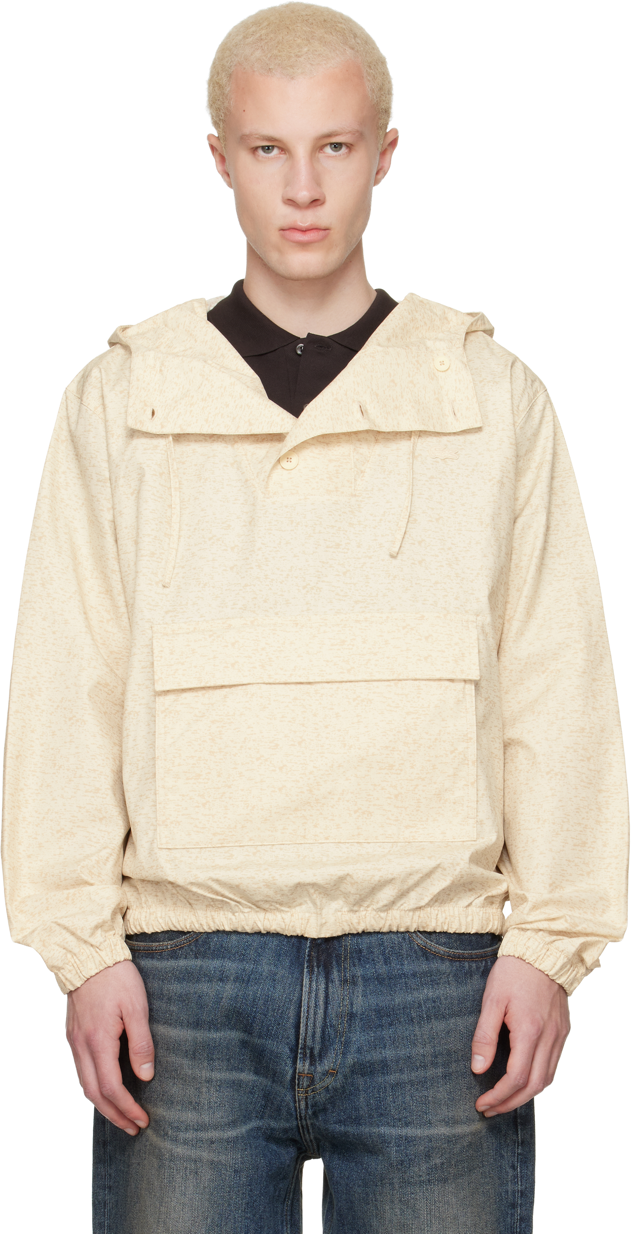Beige Water-Repellent Printed Jacket