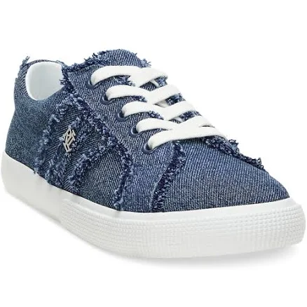 Ralph Lauren Women's Janson Frayed Denim Sneakers