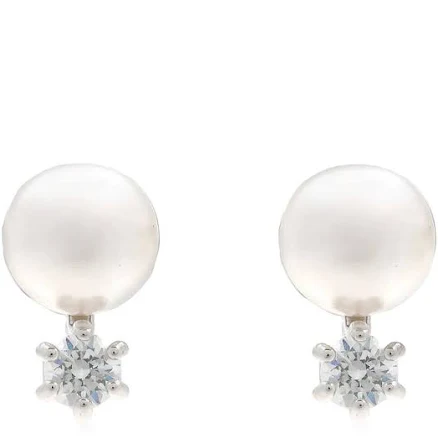 Swarovski Matrix Crystal Pearl Stud Earrings