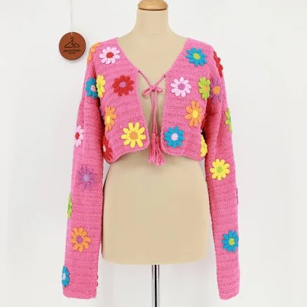Fluffy Crochet Cardigan