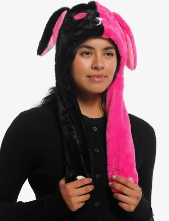 Split Bunny Tassel Beanie with Moveable Ears