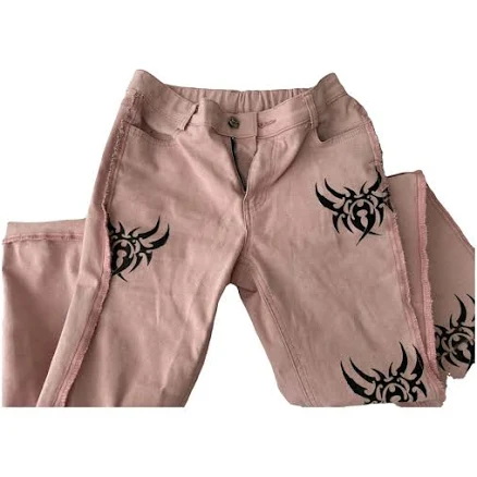 Tribal Print Denim Jeans
