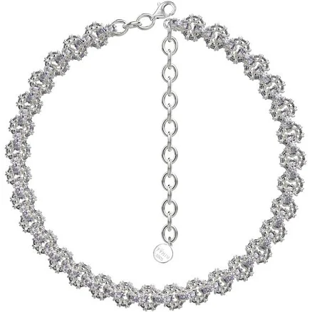 Ripple Pave Gemstone Necklace