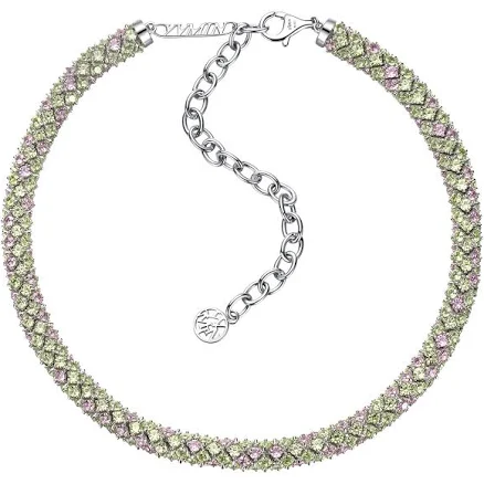 Snake Bone Necklace with Ripple Gem