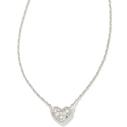Kendra Scott Ari Pave Crystal Heart Necklace