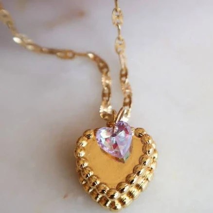 The Crumbs Heart Cake Necklace