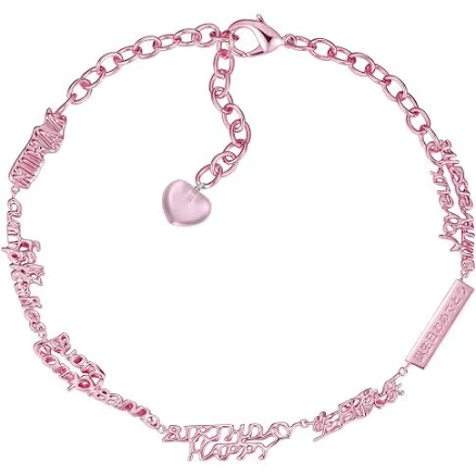 ElectricGirl Letters Stitching Necklace