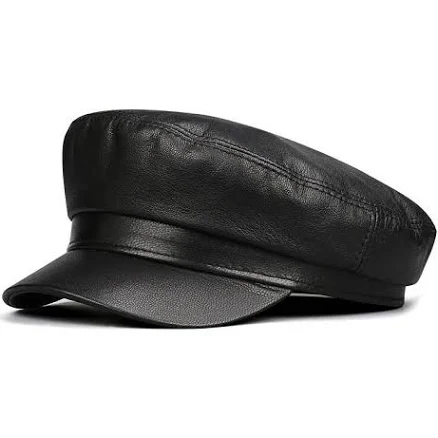 Kdrama Black Leather Military Cap | NJ - Our Beloved Summer
