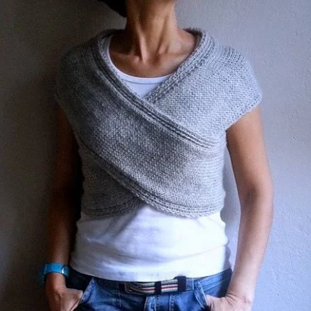 Hand Knit Cross Sweater Vest