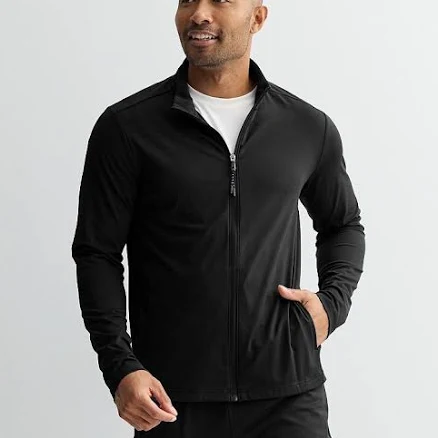 Men's Tek Gear Dry Tek Full Zip Jacket, Size: Medium, Mineral Black