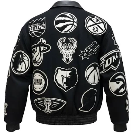 NBA COLLAGE WOOL AND LEATHER