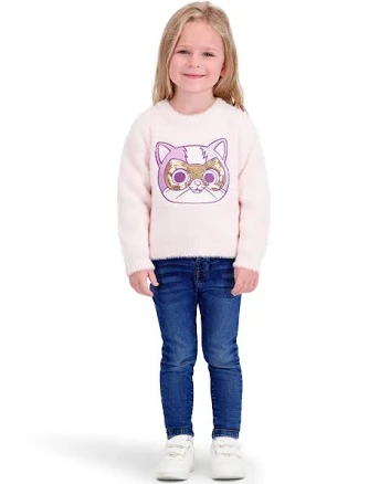 Super Kitties Toddler Girls Lurex Mohair Sweater