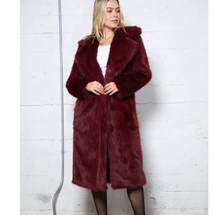 Unique Vintage Faux Fur Overcoat