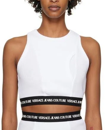 Versace White Bonded Tank Top - IT 36 = XXS