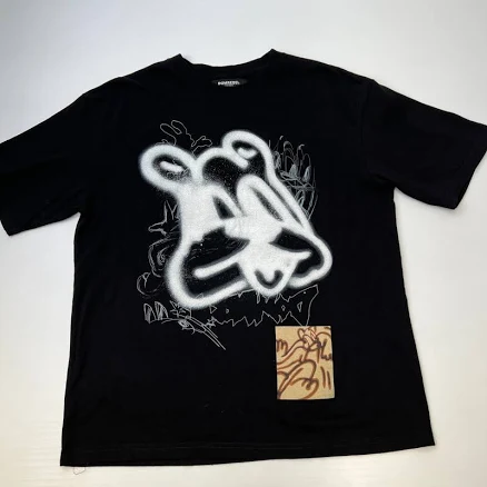 Domrebel Shirt Men Medium Graffiti Sketch Street Graphic Fire Work