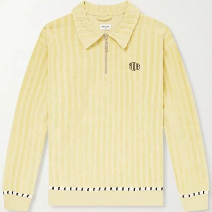 Bode Croquet Men's Ground Logo-embroidered Cotton-terry Sweater