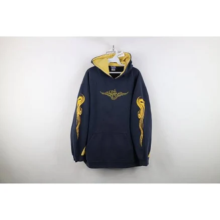 Vintage 90s Y2k Tribal Dragon Hoodie Sweatshirt