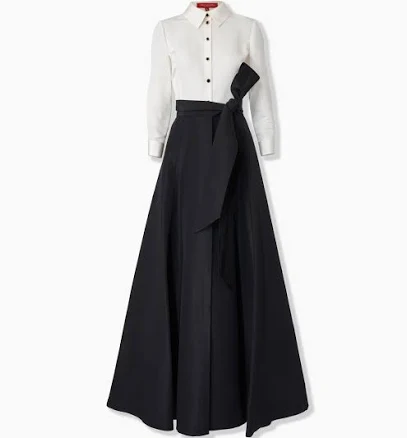 Carolina Herrera Icon Two-tone Trench Gown