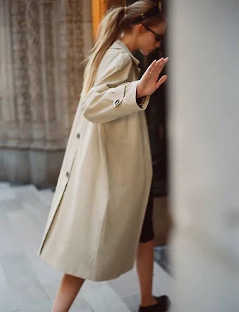 AVEC LES FILLES Trench Coat Jacket